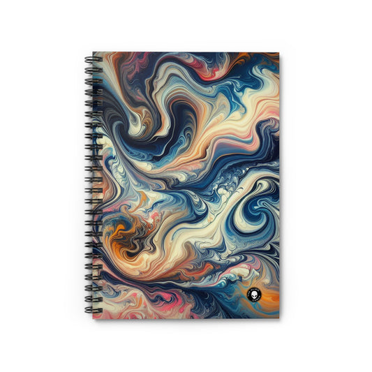 Lush Rainforest: Acrylic Pouring Inspired by Tropical Beauty - The Alien Spiral Notebook (Ruled Line) Acrylic Pouring