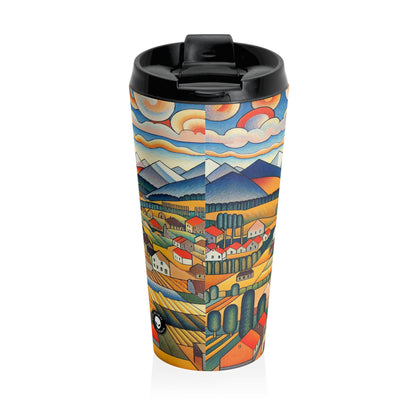 "Primal Paradise: A Vibrant Jungle Celebration" - The Alien Stainless Steel Travel Mug Primitivism