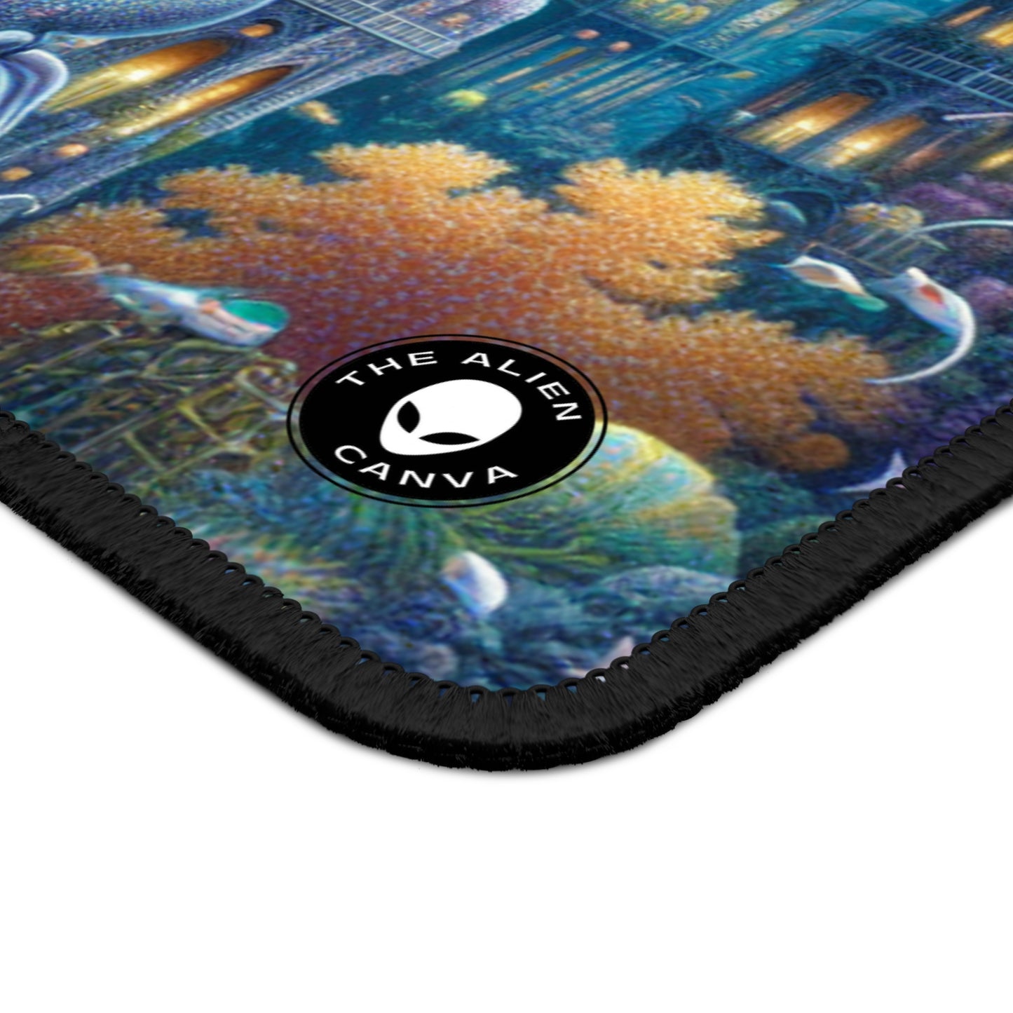 « L'Atlantide enchanteresse : une harmonie de créatures marines » - Le tapis de souris de jeu Alien