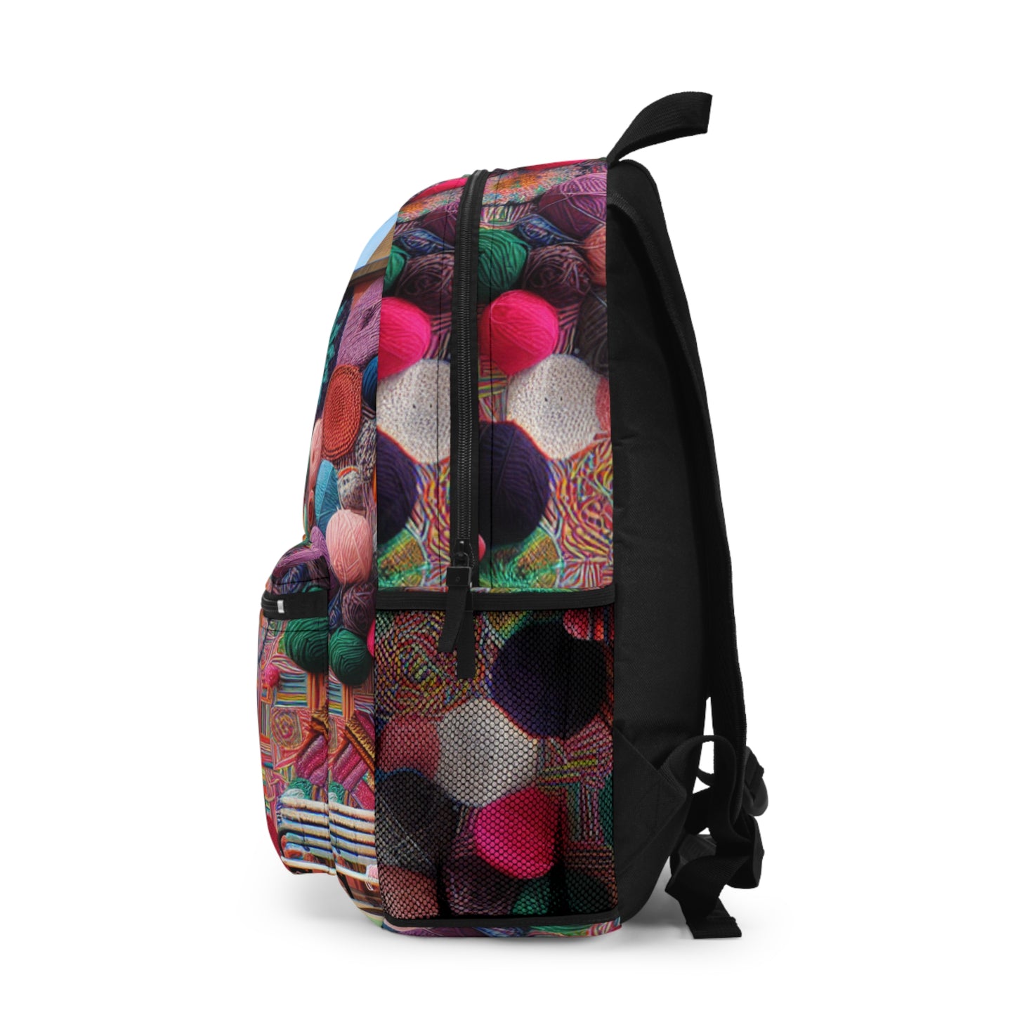 "Yarn of Joy: A Colorful Outdoor Mural" - The Alien Backpack