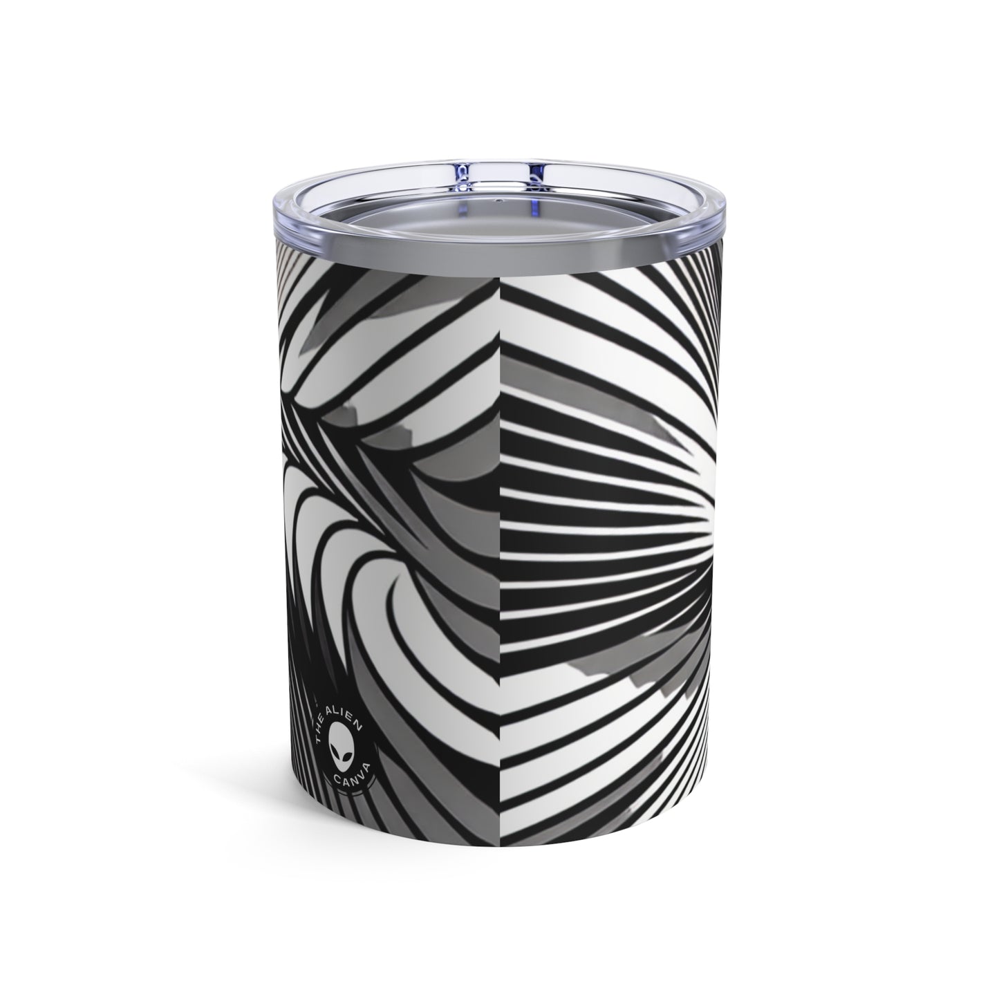 "Movimiento incorporado: exploración de la ilusión dinámica a través del arte óptico" - The Alien Tumbler 10oz Op Art