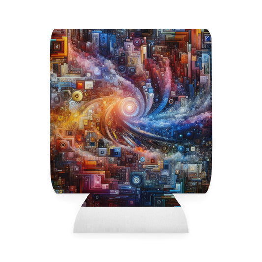 "Futuristic City Nights: A Dazzling Metropolis of Innovation and Imagination" - The Alien Can Cooler Sleeve Digital Art