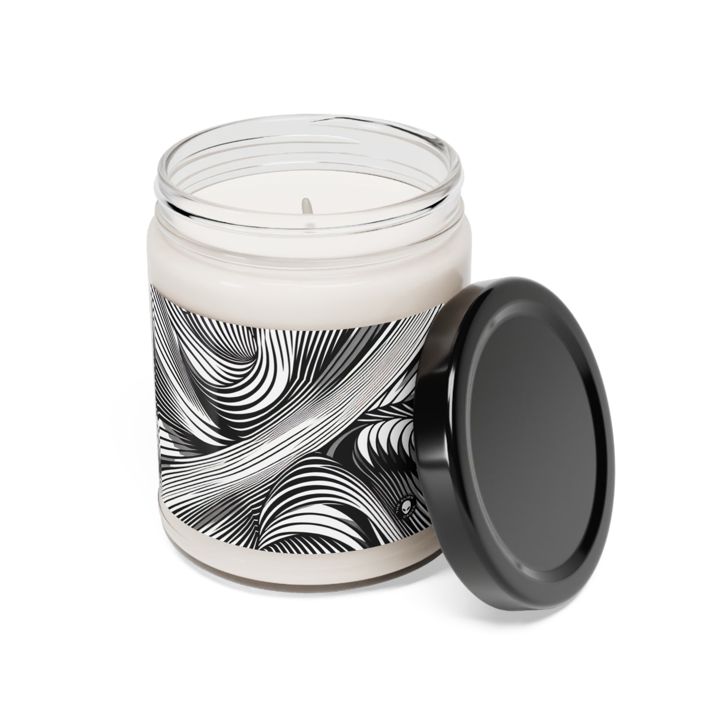 "Motion Embodied : Explorer l'illusion dynamique à travers l'Op Art" - La bougie de soja parfumée Alien 9oz Op Art