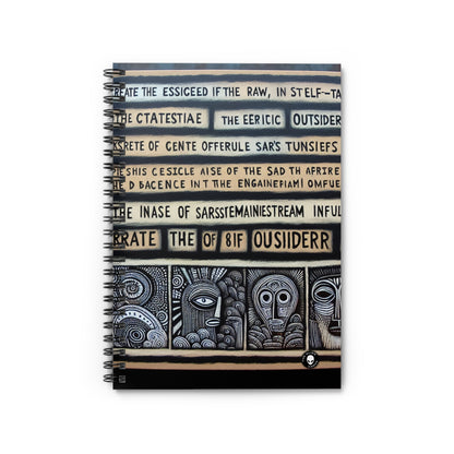 "Intersecting Realities: An Outsider Art Interpretation" - The Alien Spiral Notebook (Ruled Line) Outsider Art