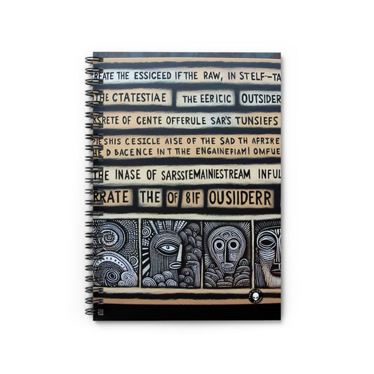 "Intersecting Realities: An Outsider Art Interpretation" - The Alien Spiral Notebook (Ruled Line) Outsider Art