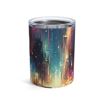 "Paisaje urbano al descubierto: una noche de neón" - Vaso Alien de 10 oz