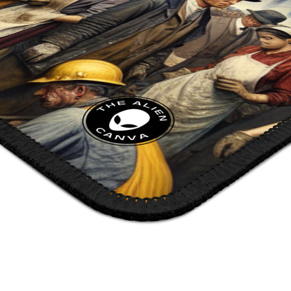 Título: "Unidad en acción: Celebrando el triunfo de la solidaridad" - The Alien Gaming Mouse Pad Realismo social