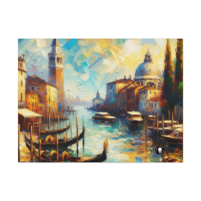 "Serenity in the City: Capturing the Golden Hour" - The Alien Canva Impressionism