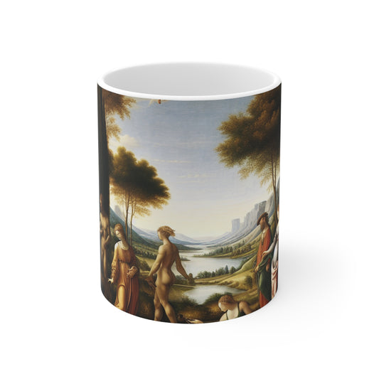 "Une ville Renaissance : mélange d'élégance classique et d'énergie urbaine moderne" - La tasse en céramique Alien 11oz Art de la Renaissance