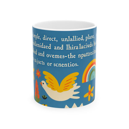 "Aventures innocentes : Explorateur fantaisiste de la jungle" - Tasse en céramique Alien 11oz Art Naïf