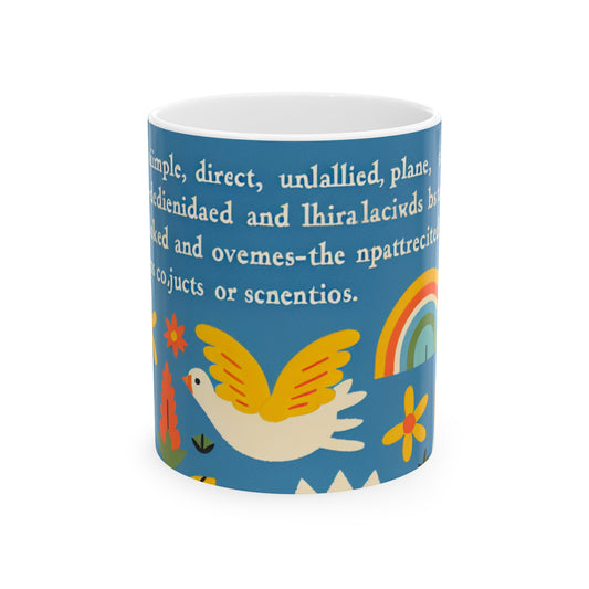 "Aventures innocentes : Explorateur fantaisiste de la jungle" - Tasse en céramique Alien 11oz Art Naïf