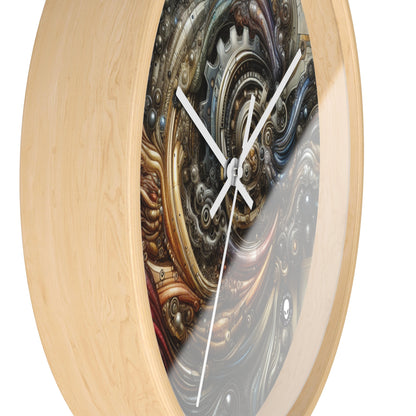 "Bio-Mech Cityscape: Harmonious Fusion" - The Alien Wall Clock Bio-mechanical Art