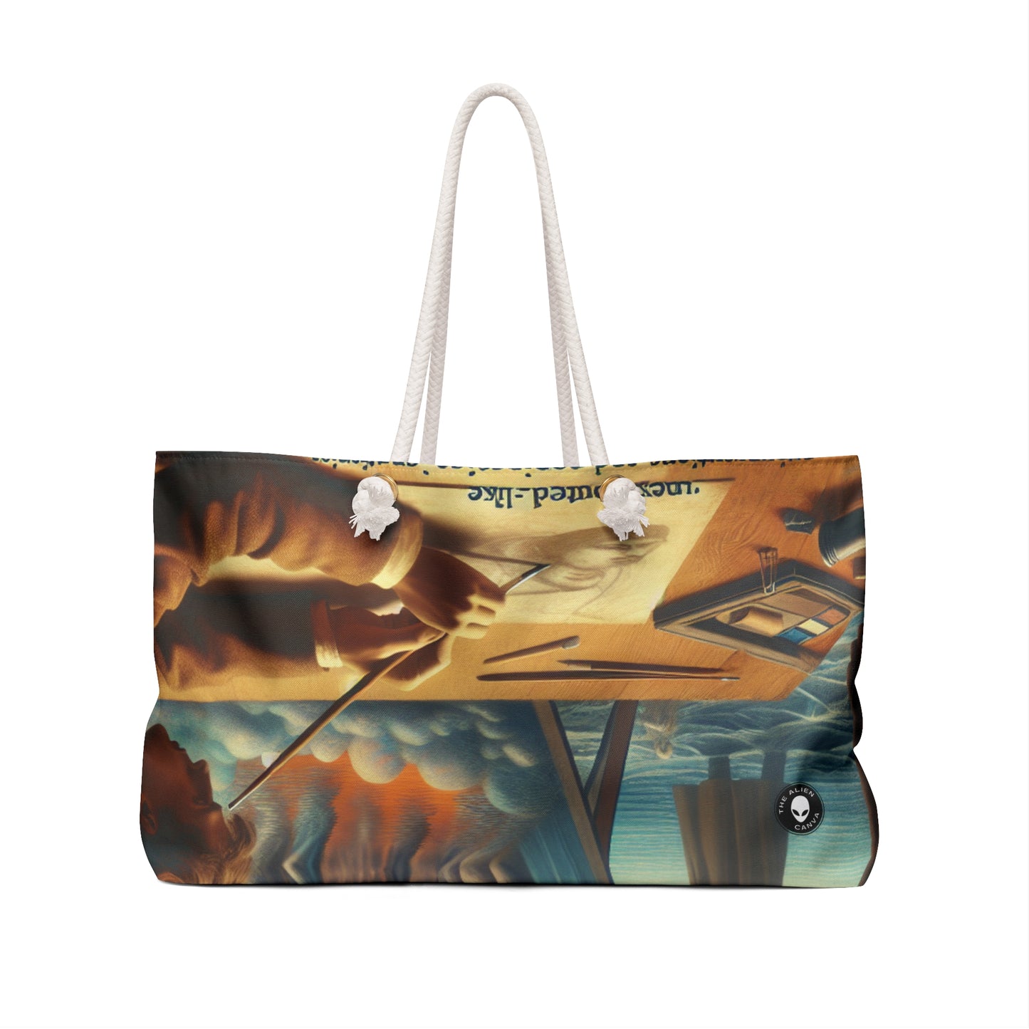 Whimsical Dreams: Defying Gravity in the Celestial Abyss - The Alien Weekender Bag Surrealism