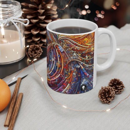 'Cyber ​​Journeys' - La tasse en céramique Alien 11oz Art numérique