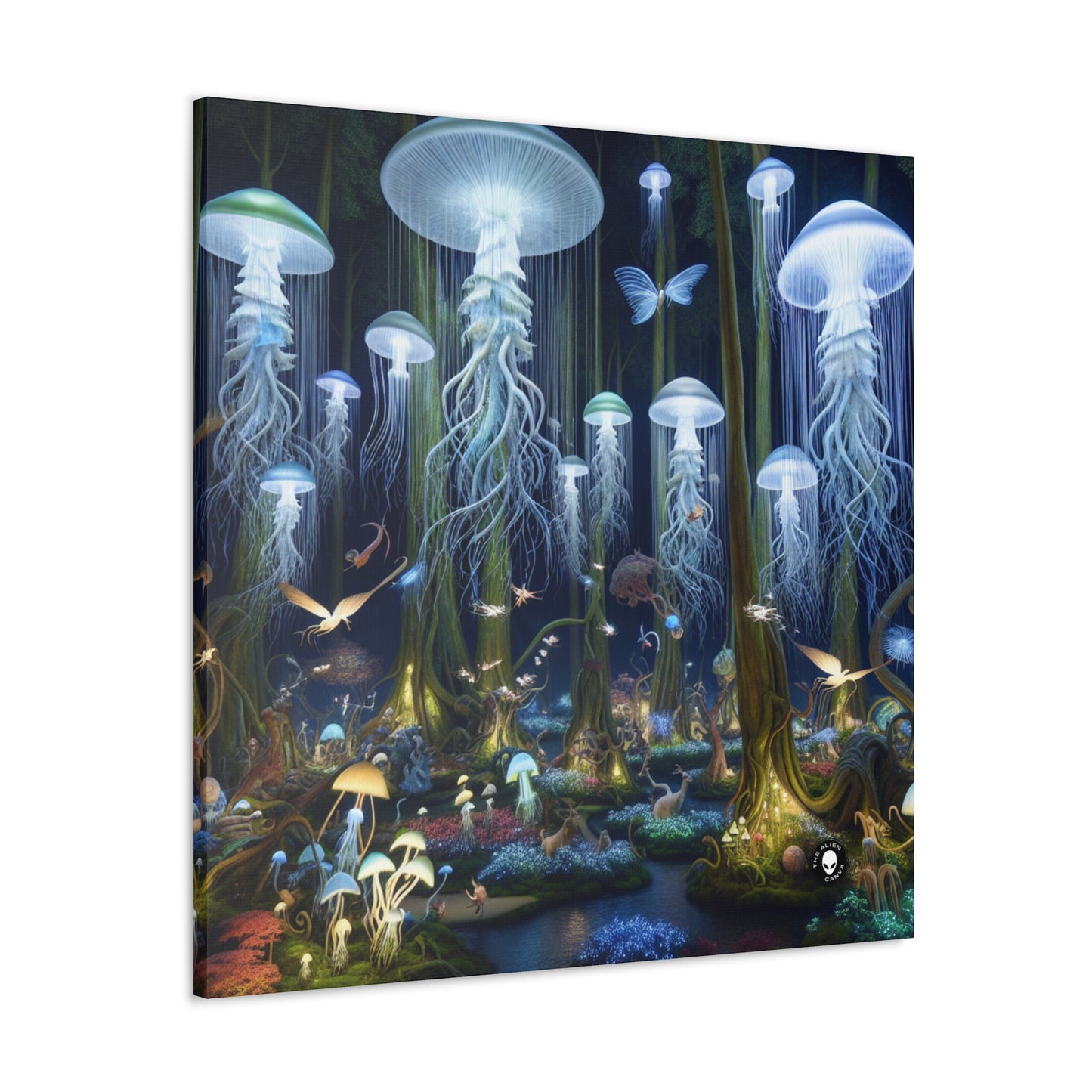 "Jellyfish Grove: A Luminescent Fantasy Forest" - The Alien Canva