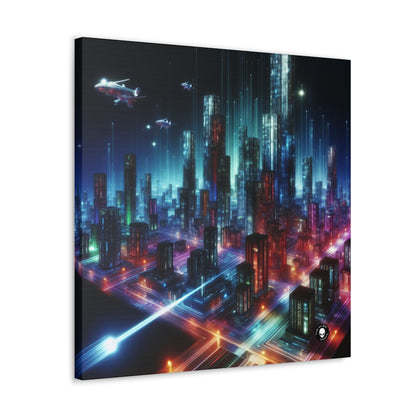 "Neon Skyline: un paisaje urbano futurista" - The Alien Canva