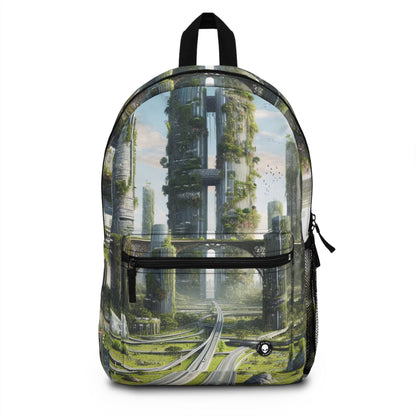 "Nature's Reclamation: A Futuristic Cityscape" - The Alien Backpack