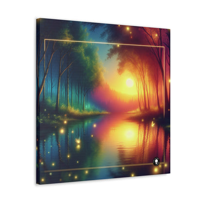 "Dusk Enchantment: A Magical Forest Scene" - The Alien Canva