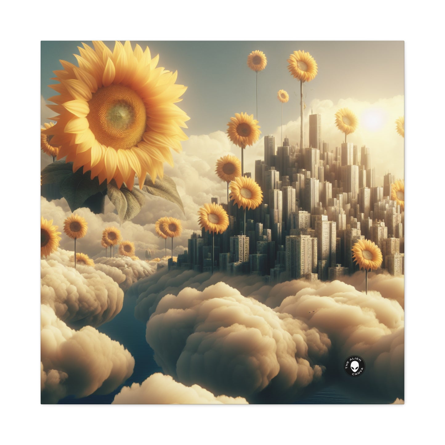 "Cielo Etéreo: La Ciudad de las Nubes y los Girasoles" - The Alien Canva