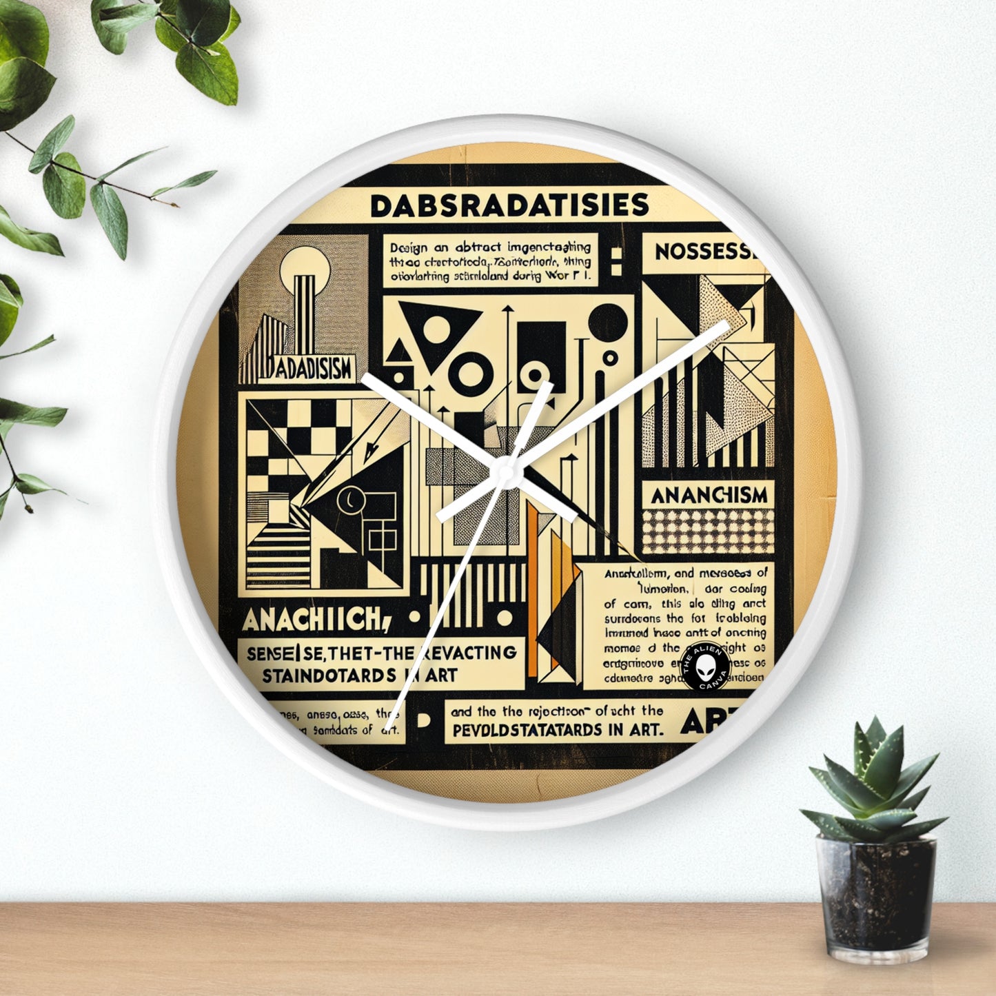 "Dadaist Dreamscape : Un ensemble de collages numériques surréalistes" - L'horloge murale extraterrestre Dadaism