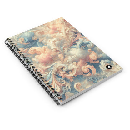 "Rococo Reverie: A Luxurious Ballroom Scene" - The Alien Spiral Notebook (Ruled Line) Rococo