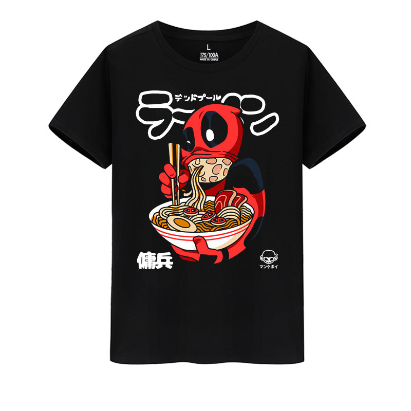 Printed pork bone ramen short sleeve