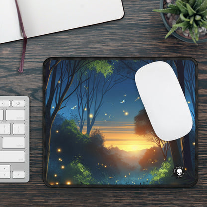 "Enchanted Dusk: Fireflies in the Forest" - The Alien Gaming Mouse Pad