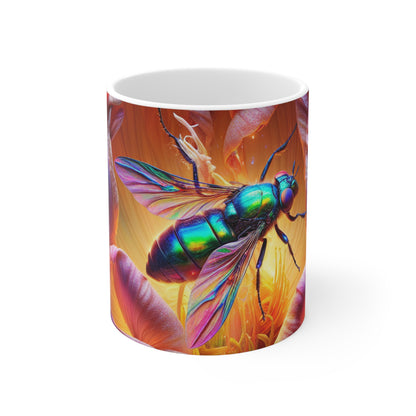 "The Beauty of Nature: A Hyperrealistic Insect Mosaic" - The Alien Ceramic Mug 11oz Hyperrealism