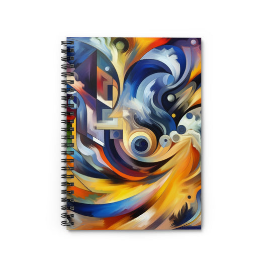 "Primal Energy in Wild Nature" - The Alien Spiral Notebook (Ruled Line) Primitivism Style