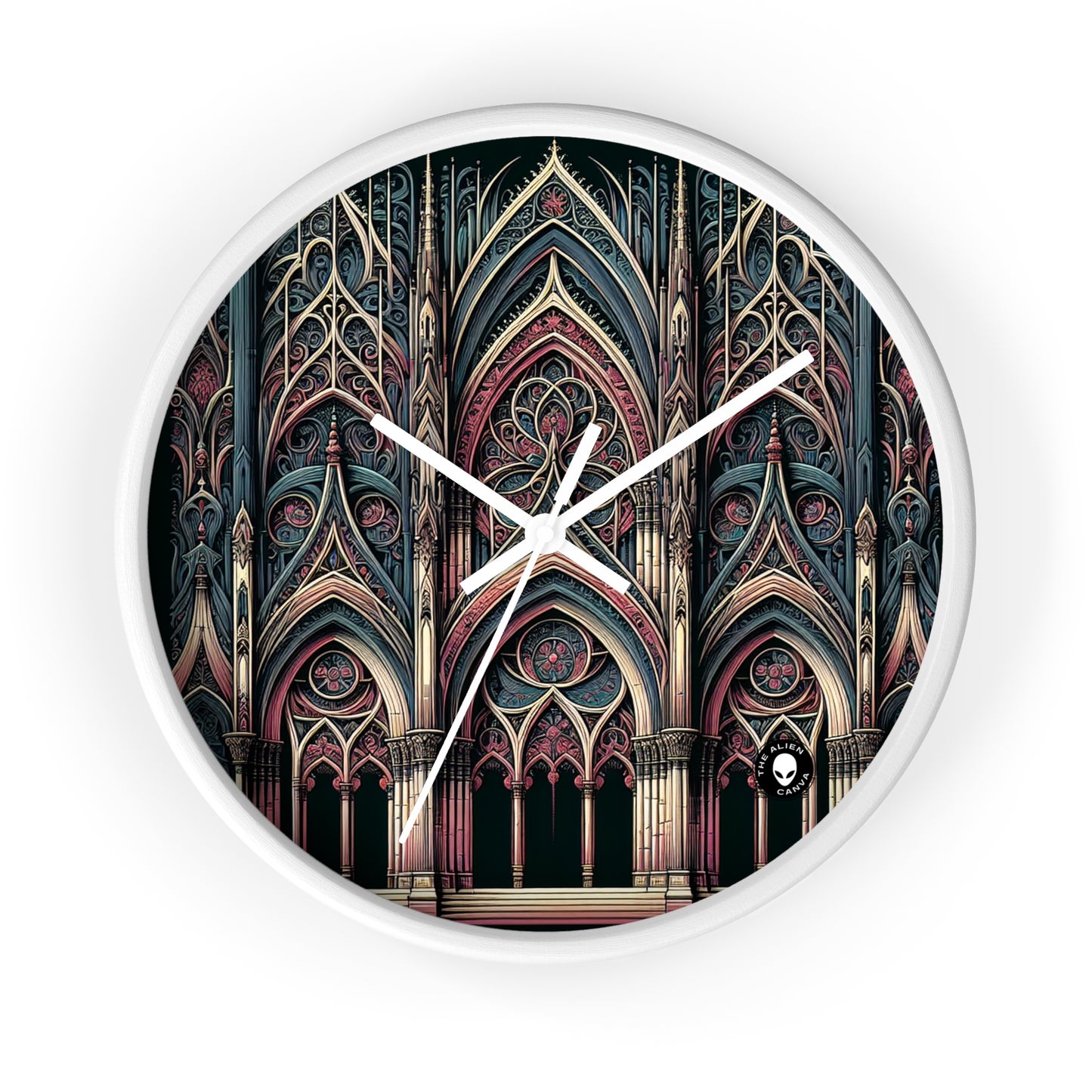 "Solace in Shadows: A Gothic Masterpiece of Eternal Darkness and Melancholic Beauty" - The Alien Wall Clock Gothic Art