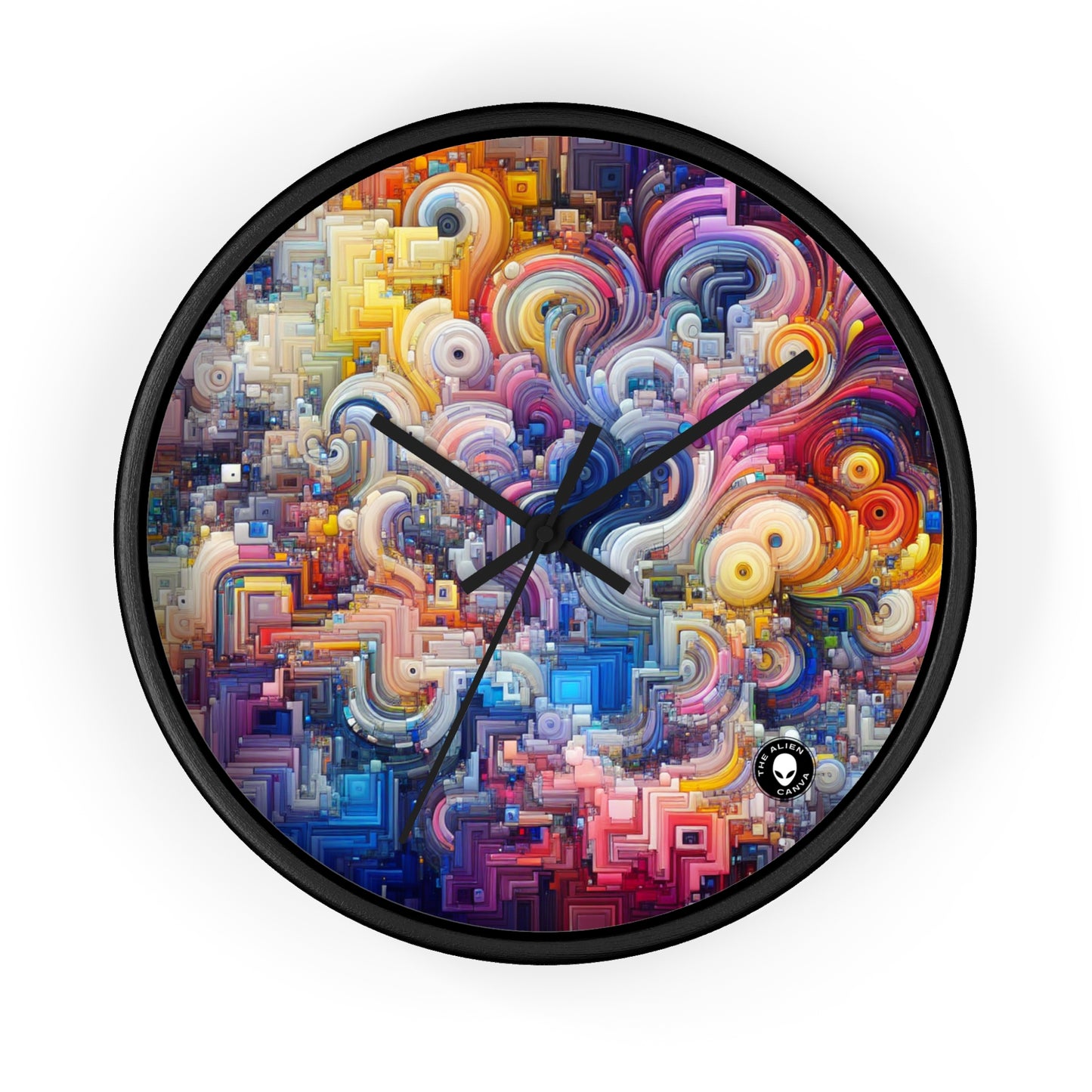 "Oceanic Harmonies: A Generative Art Exploration" - The Alien Wall Clock Generative Art