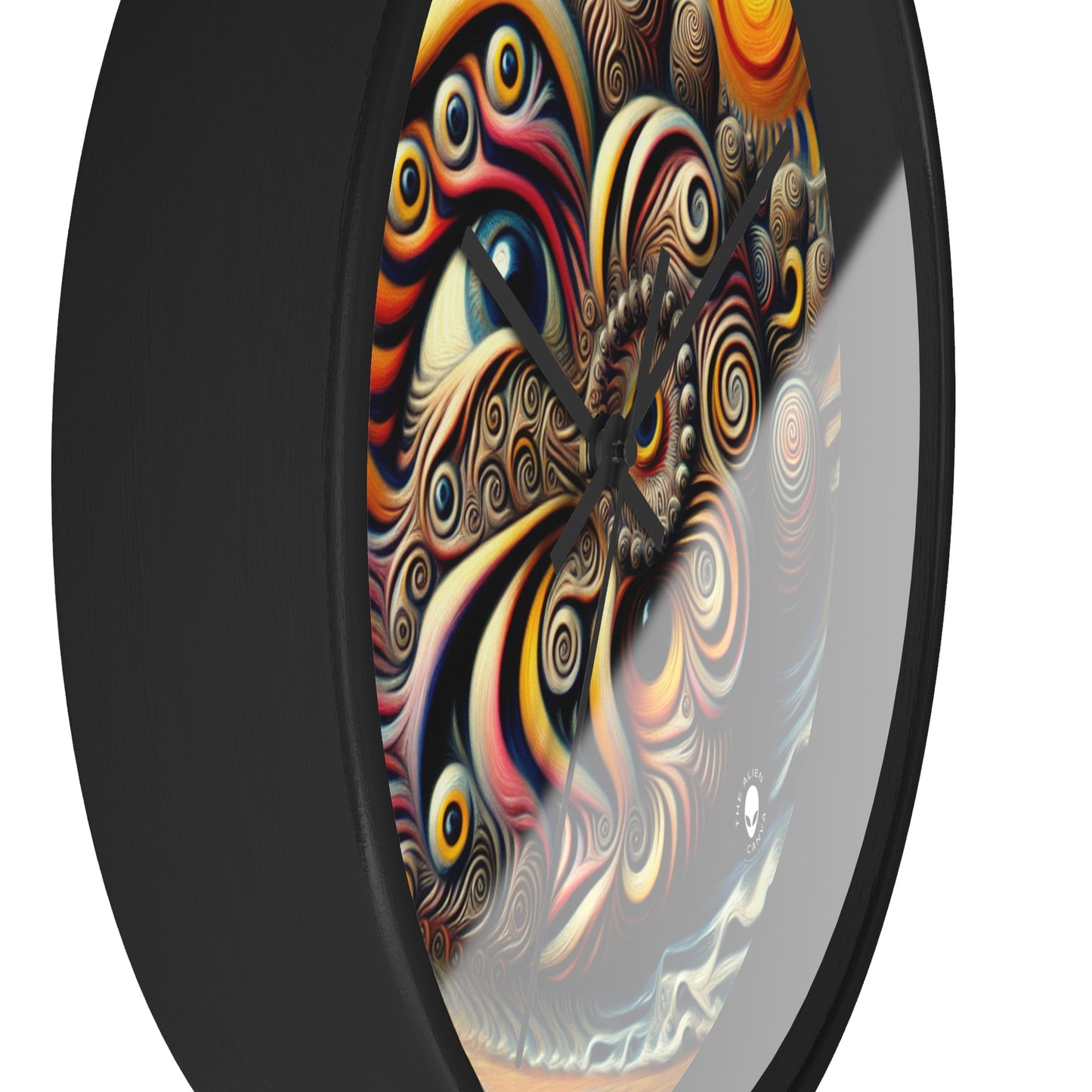 "Time Island's Dreamlike Dance" - The Alien Wall Clock Surrealism