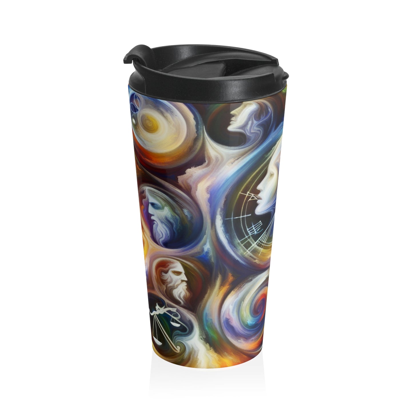 "Time's Dichotomy: Blooms and Wilt" - The Alien Stainless Steel Travel Mug Symbolism