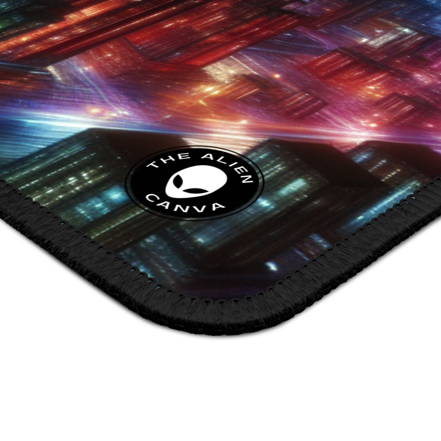 "Neon Skyline: A Futuristic Cityscape" - The Alien Gaming Mouse Pad