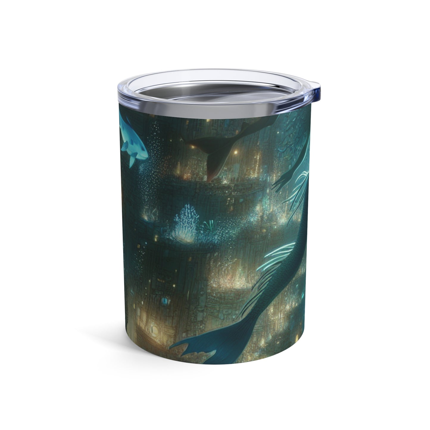 "Enchantment Below: A Bioluminescent Underwater Metropolis" - The Alien Tumbler 10oz