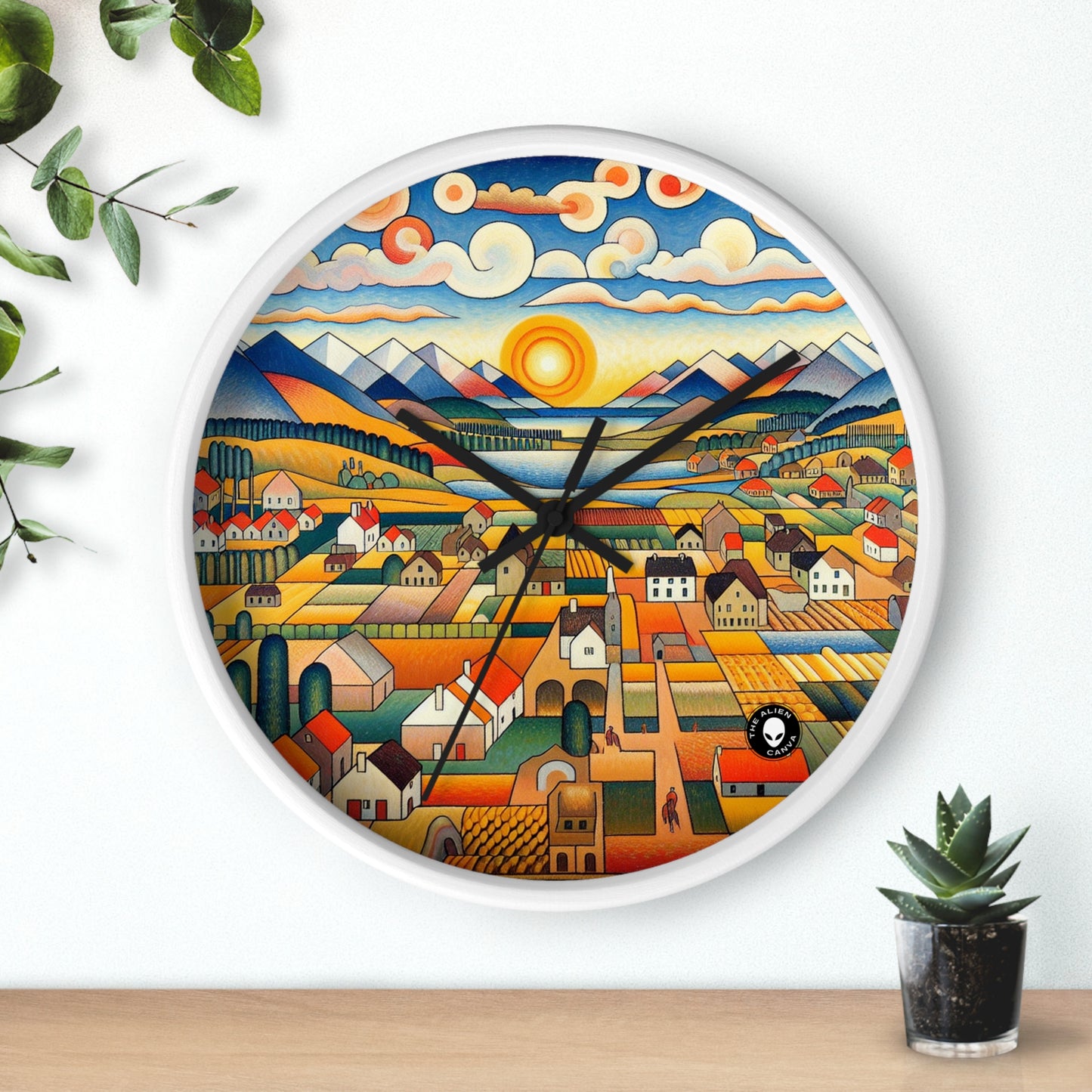 "Primal Paradise: A Vibrant Jungle Celebration" - The Alien Wall Clock Primitivism