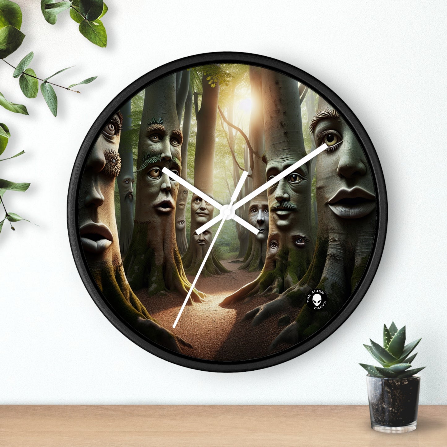 "Whispering Woods: Secrets of the Enchanted Forest" - The Alien Wall Clock