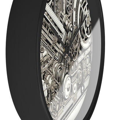 "Urban Precision: Modern City at Sunset" - The Alien Wall Clock Precisionism