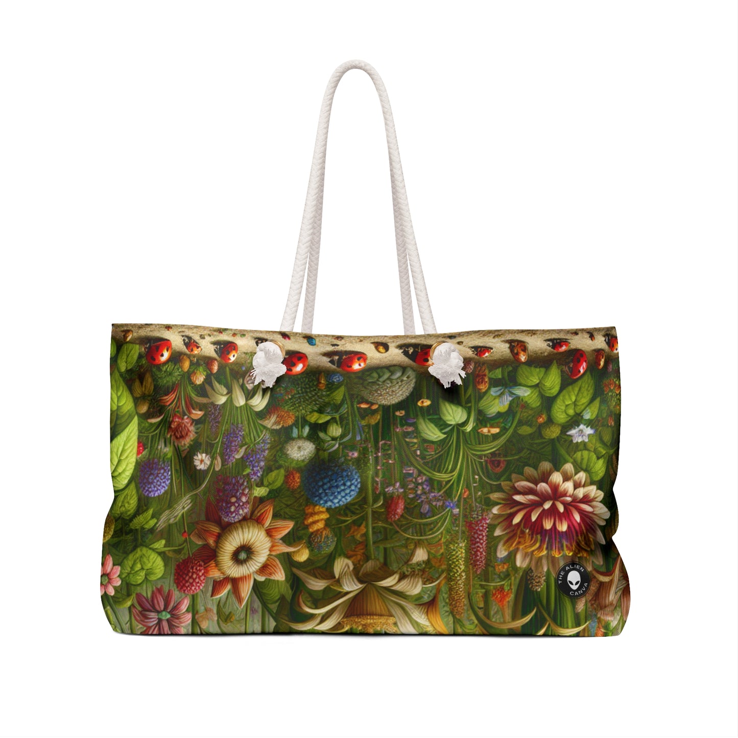 "Enchanted Garden: A Whimsical Scene" - The Alien Weekender Bag