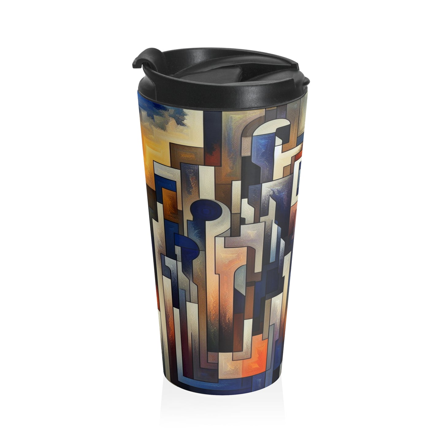 "Enigma Realms: A World of Surreal Beauty" - The Alien Stainless Steel Travel Mug Metaphysical Art