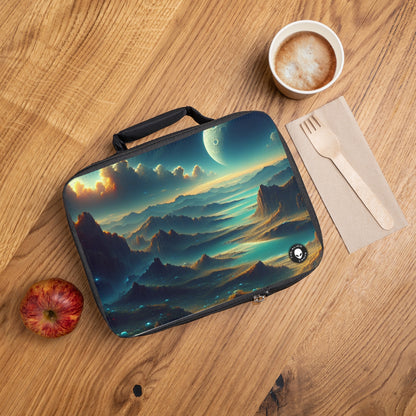 "Un Sueño Extraño: Un Mundo Desconocido en Detalle" - The Alien Lunch Bag planètes no descubiertos en style hyperrealista