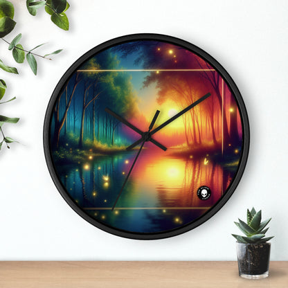 "Dusk Enchantment: A Magical Forest Scene" - The Alien Wall Clock