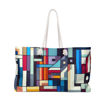 "Paysage urbain futuriste : une perception géométrique" - The Alien Weekender Bag Hard-edge Painting