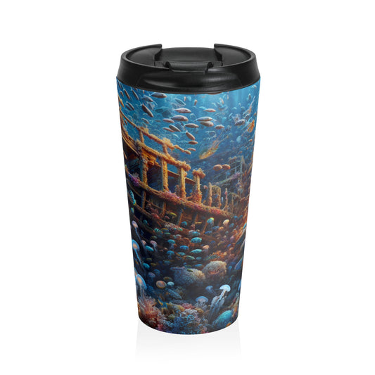 "Enigmatic Underwater World" - The Alien Stainless Steel Travel Mug