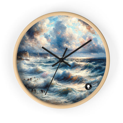 "Storm-Tossed Seas" - The Alien Wall Clock Impressionism