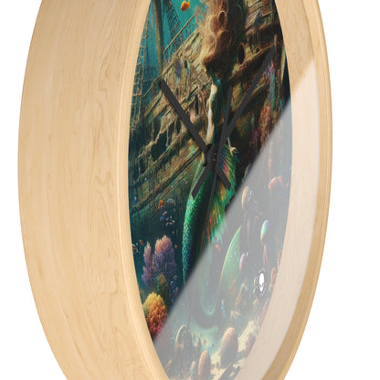 "Mermaid's Treasure: Exploring the Sunken Shipwreck" - The Alien Wall Clock