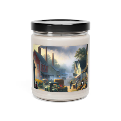 "Harvest Tranquility: A Midwest Farm Scene" - The Alien Scented Soy Candle 9oz Regionalism