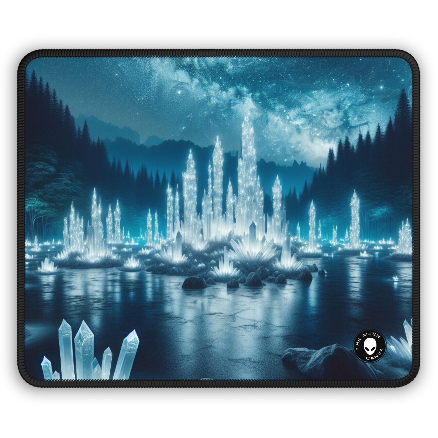 "Crystal Grove: Starlit Reflections" - The Alien Gaming Mouse Pad