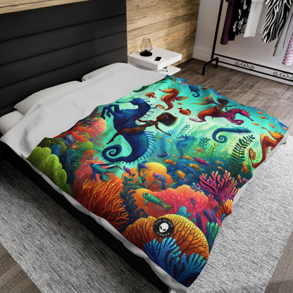 Royaume aquatique enchanté : sirènes et hippocampes - La couverture en peluche Alien Velveteen