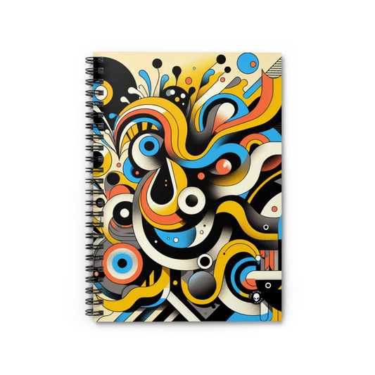 "Dada Fusion: Un caos caprichoso de objetos cotidianos" - El cuaderno de espiral alienígena (línea reglada) Neo-Dada